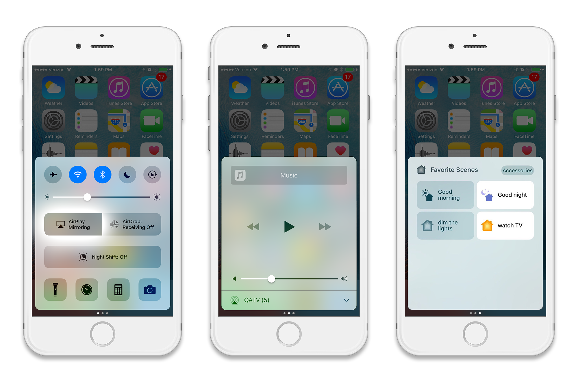 iOS 10 Control Center