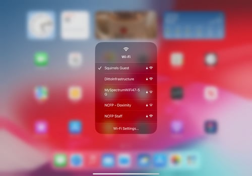 iPadOS 18 wifi menu