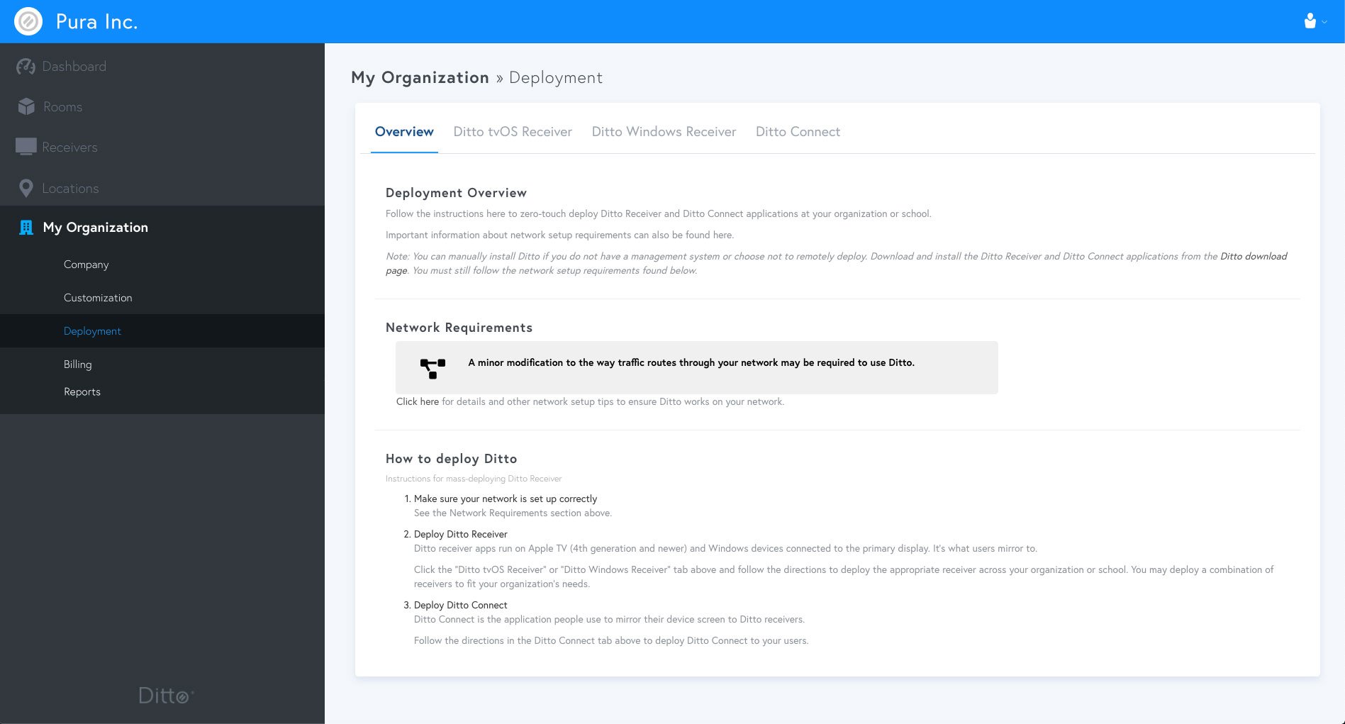 Ditto mass deployment instructions