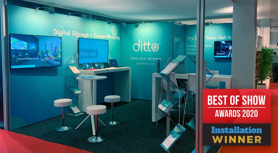 Ditto booth Best of Show at ISE Amsterdam