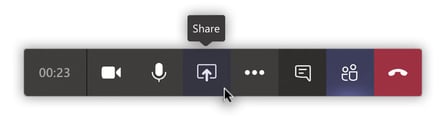 Microsoft Teams share button