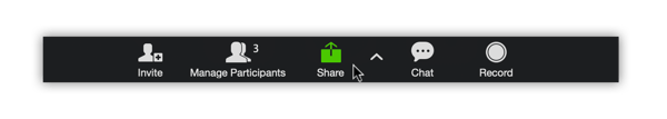 Zoom share button
