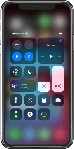 iPhone Control Center