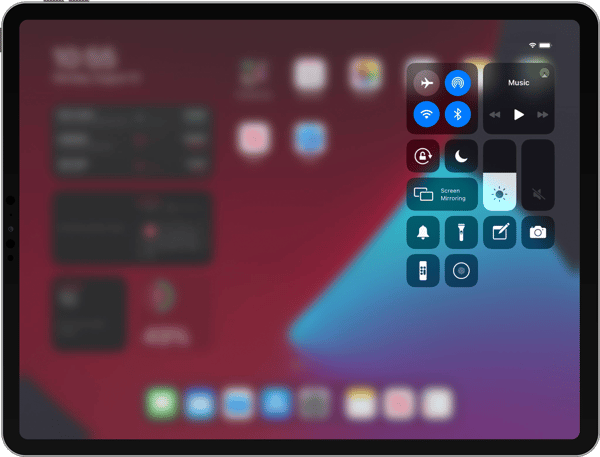 iPad Control Center