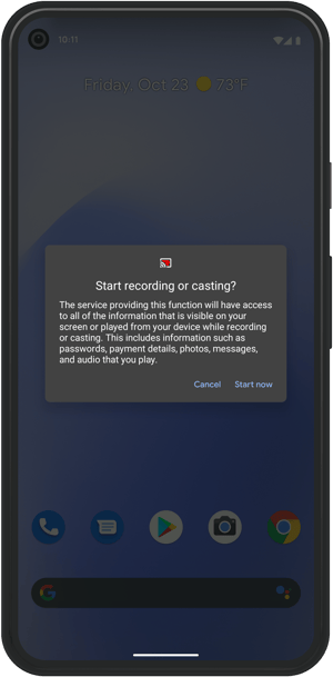 Google Pixel Cast start now