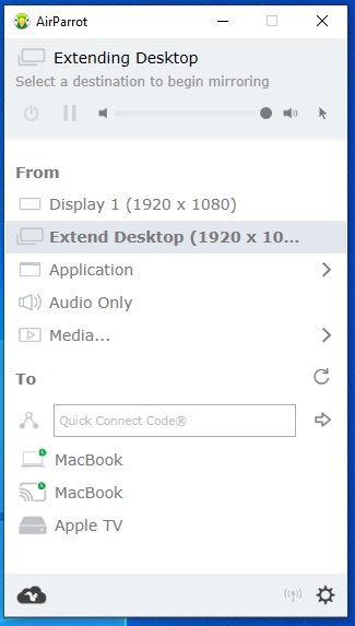 extend windows screen to mac