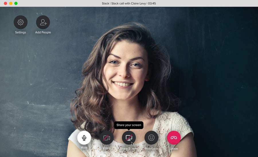 Slack call share screen