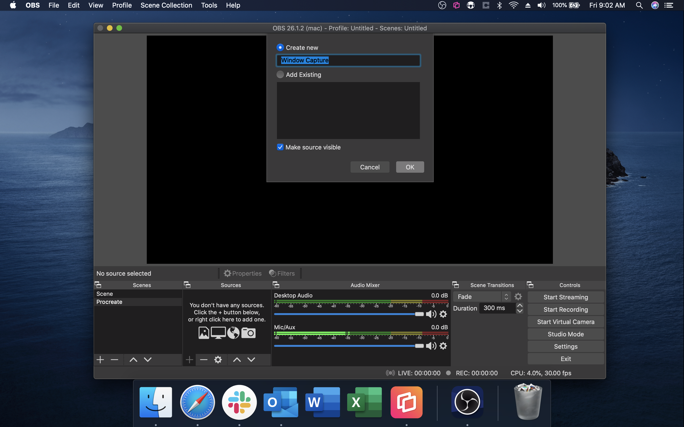 how to connect obs to twitch mac