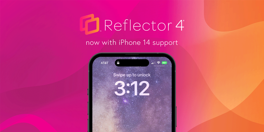 Reflector with iPhone 14 frames