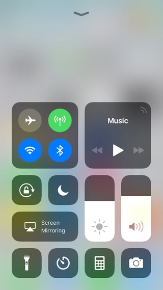 iOS 11 Control Center