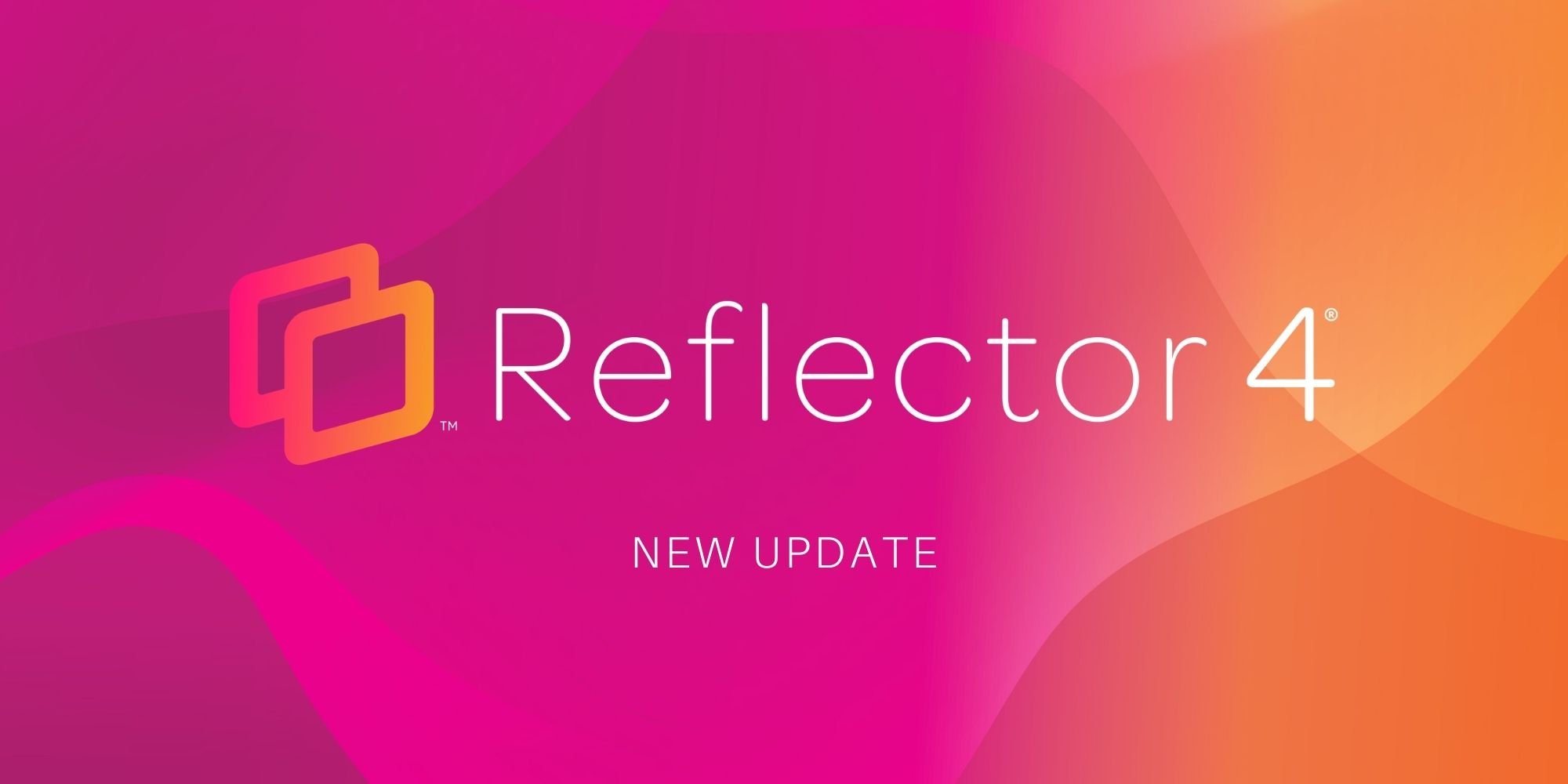 Reflector 4 text logo on patterned background