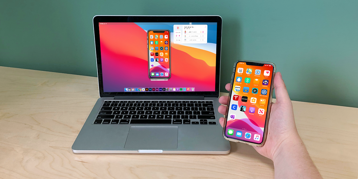 How to Screen Mirror iOS 13 iPhone to a Mac or Windows Computer Wirelessly - Featured Image