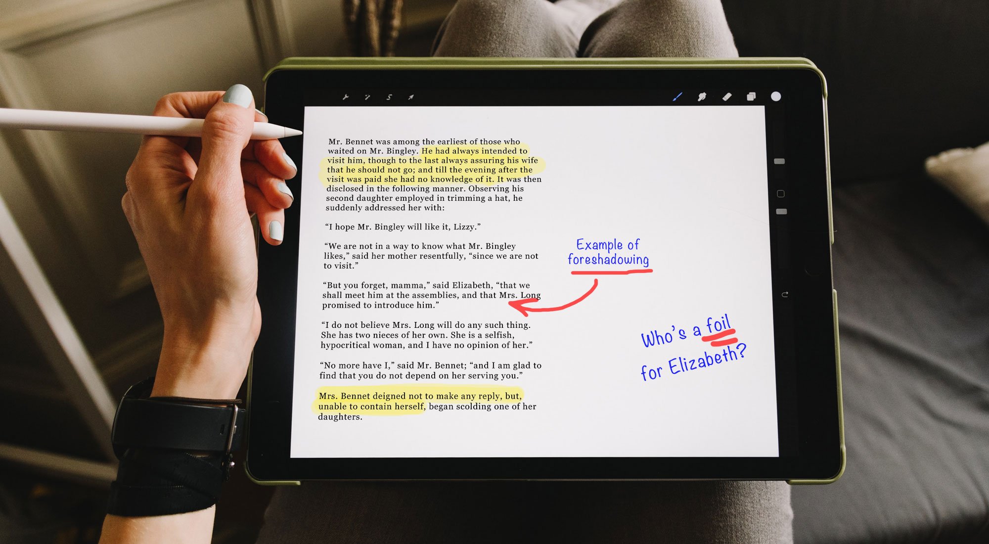 Annotating iPad with Educreations