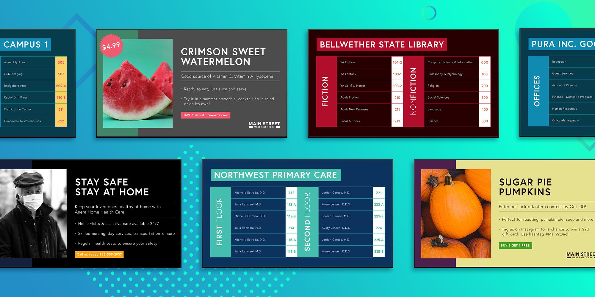 New Ditto Digital Signage Templates Promote Featured Items and Display Directories